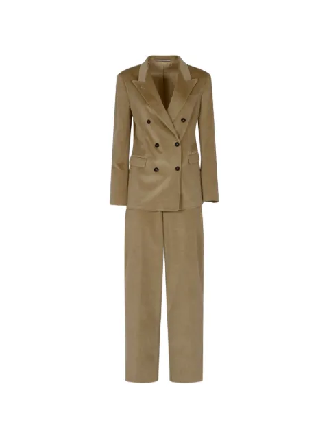 Tagliatore corduroy double-breasted suit Neutrals TPARIGI10BAD300009A1240299