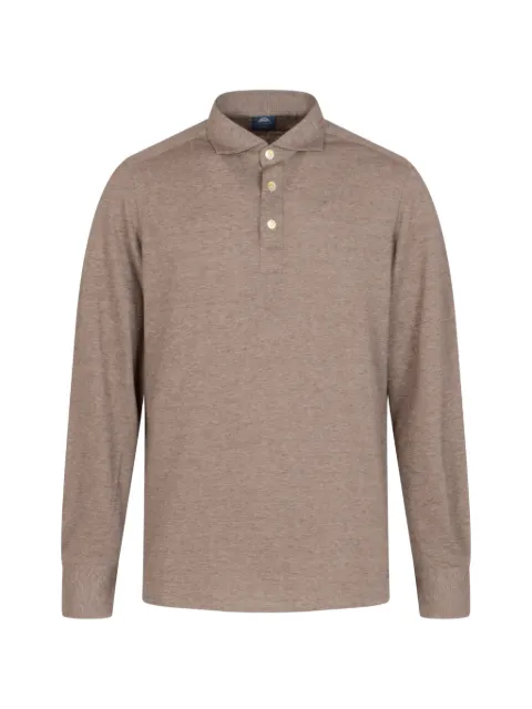 Finamore 1925 Napoli long-sleeve polo shirt Brown 180038A5009J03