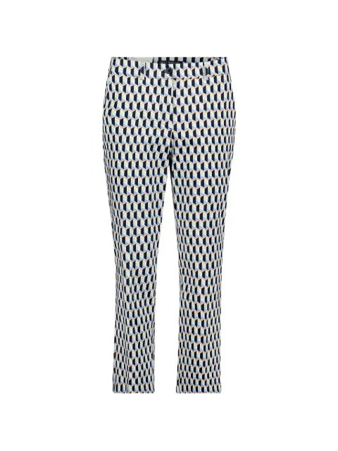 Betty Barclay geometric-print cropped trousers Blue 61571857