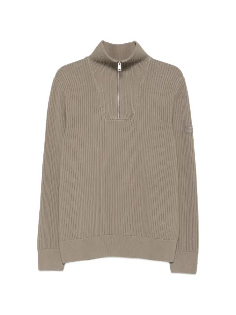 Marc O'Polo ribbed-knit half-zip sweater Green 50000127491712