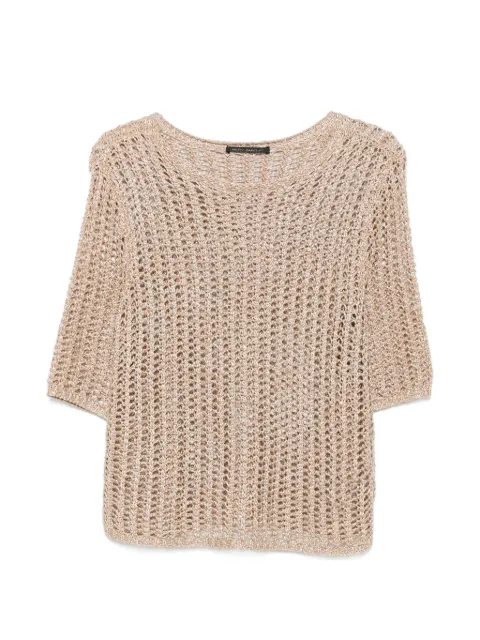 Betty Barclay open-knit sequin-embellished top Neutrals 542819117234
