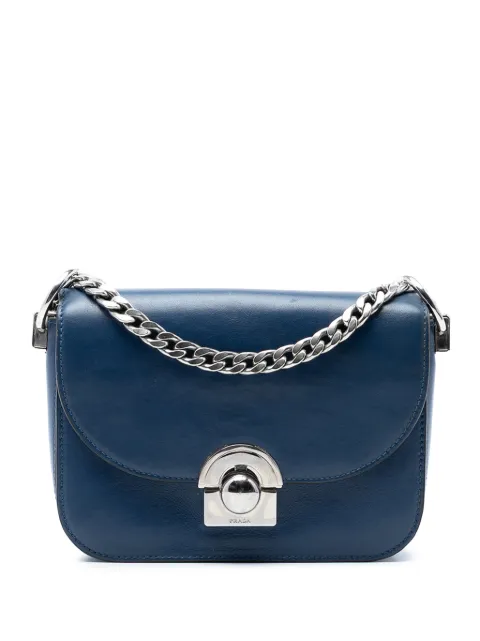 Prada Pre-Owned 2010-2026 Glace Calf Arcade crossbody bag Blue R7MKH1TCJ0U2XA5U