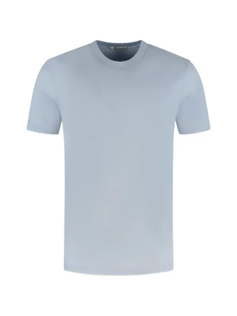 Stefan Brandt Eli Super 60 crew-neck short-sleeve T-shirt Blue 1171