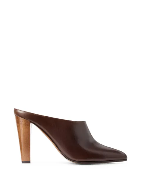 Ralph Lauren Collection Ashtyn leather heeled mules Brown 800P25211