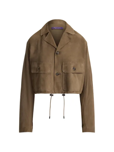 Ralph Lauren Collection cropped lamb-suede jacket Brown 290P20996001