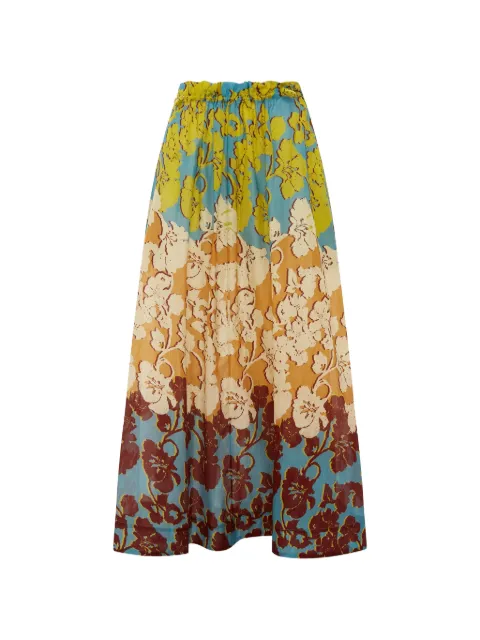 ALEMAIS floral-print drawstring-waist skirt Blue 7276SMULTI