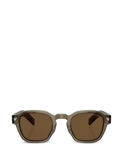 Prada transparent round-frame sunglasses Brown 0PRA16SF18T70F