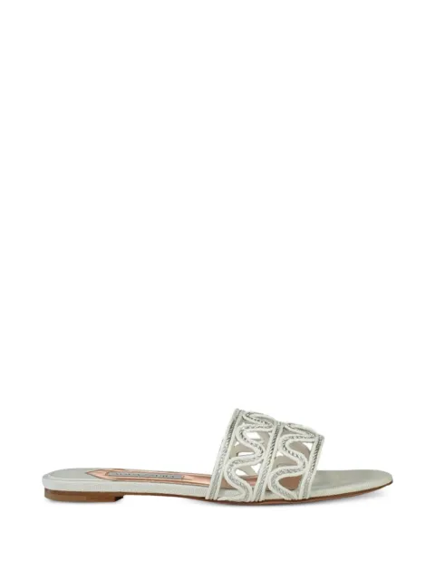 Aquazzura Manaus cutout sandals Neutrals MNUFLAS0WVRFFC