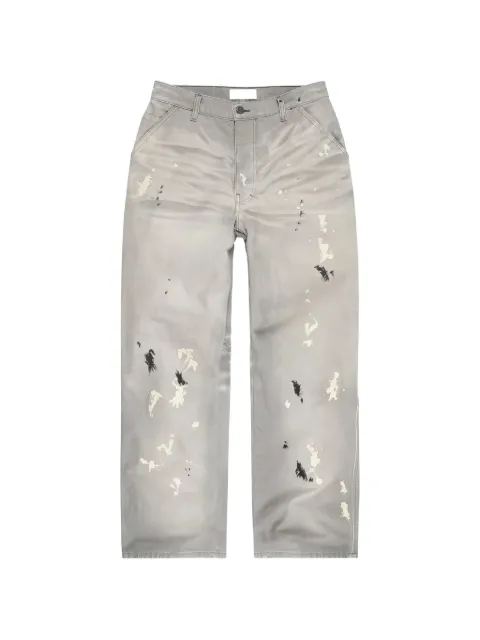 ALEXANDER DIGENOVA Underground paint-splatter straight-leg jeans Neutrals UNDERGROUNDPAINTERPANTS