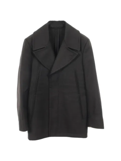 Maison Margiela 2010s notched lapels pea coat Black 1062780