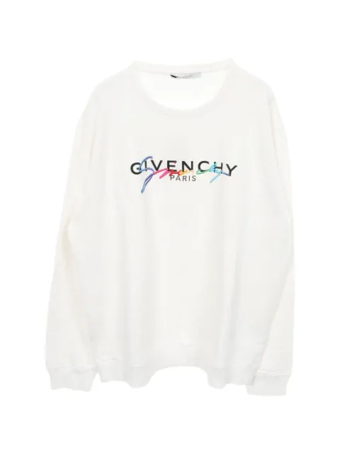 Givenchy Pre-Owned 00s logo-embroidered sweater White 1056748