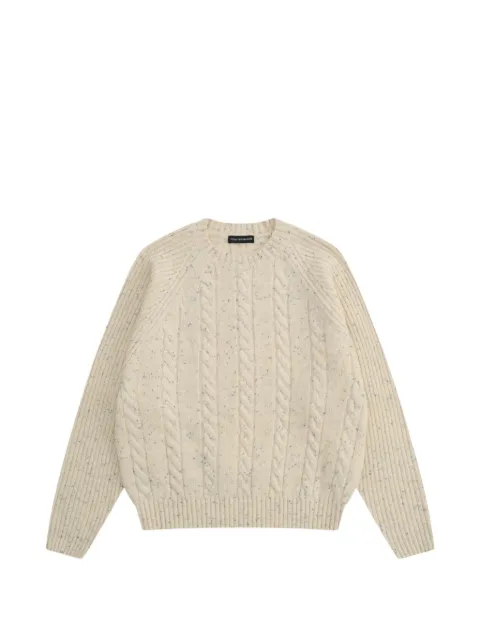 GOSHA RUBCHINSKIY cable-knit flecked sweater Neutrals KNSW0201WHITE
