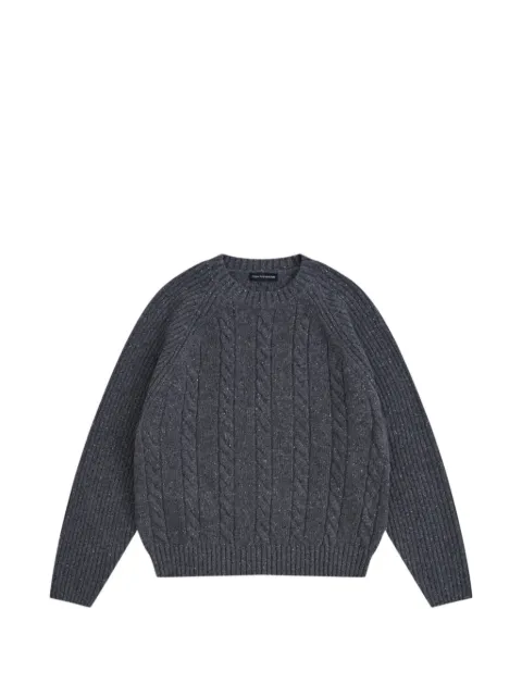 GOSHA RUBCHINSKIY cable-knit flecked sweater Grey KNSW0201GREY