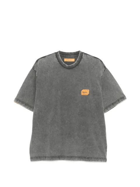 Replay logo-patch acid-wash T-shirt Grey KU6047000D23846D