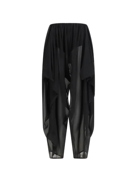 FRANCESCO MURANO semi-sheer trousers Black PA327T07