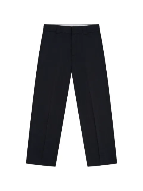 GOSHA RUBCHINSKIY logo-label straight-leg trousers Blue P0101BLACK