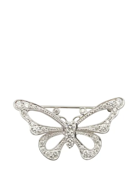 Tiffany & Co. Pre-Owned 2010s butterfly diamond brooch Silver 35927397