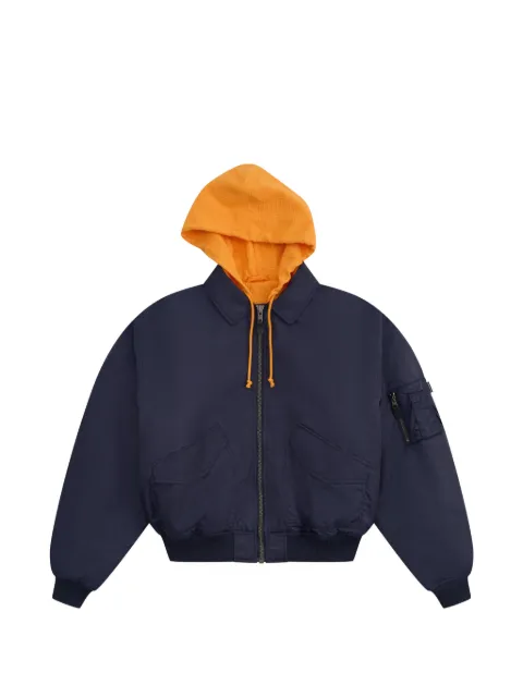 GOSHA RUBCHINSKIY padded hooded bomber jacket Blue BMJT0301NAVY
