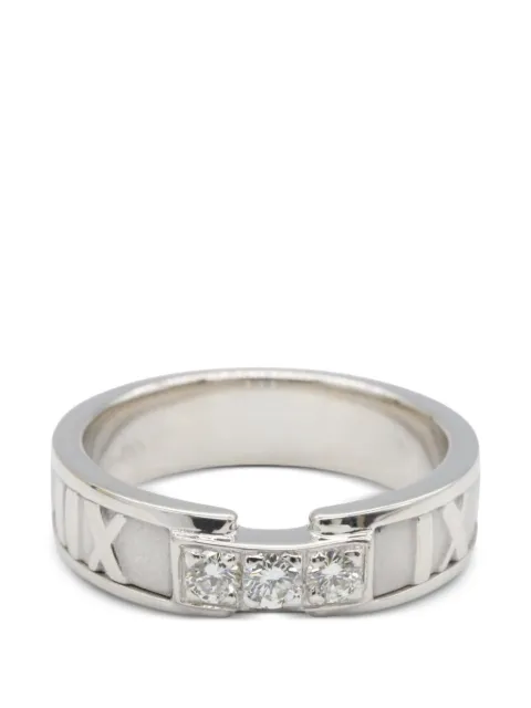Tiffany & Co. Pre-Owned 2010s Atlas diamond ring Silver 1063855