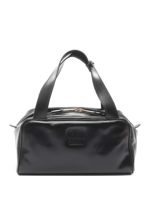 Miu Miu Pre-Owned 2010s Softy Shine leather shoulder bag Black 1061224