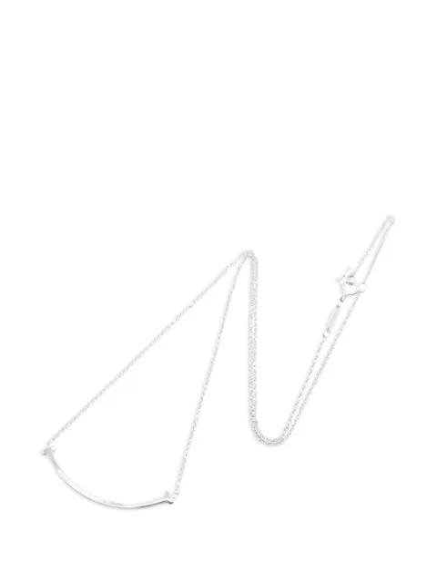 Tiffany & Co. Pre-Owned 2010s small T-smile necklace Silver 1065409