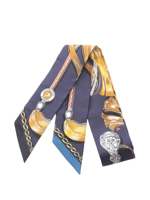 Hermès Pre-Owned 2020s Cavalcades twilly Blue 1064530