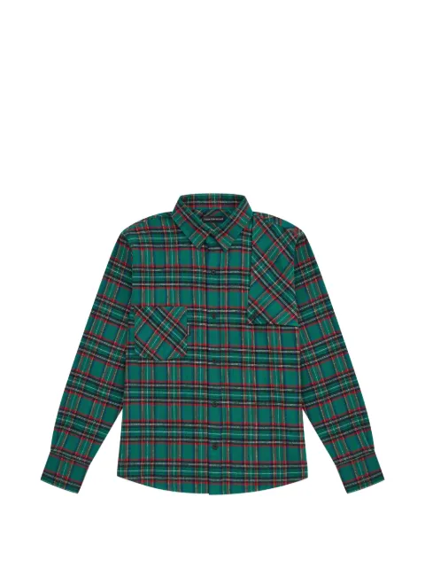 GOSHA RUBCHINSKIY checked flannel shirt Green SH0901CHECKEDGREEN