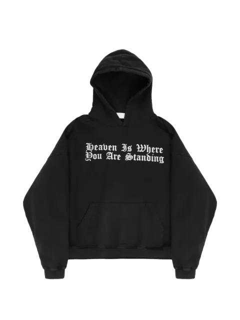 ALEXANDER DIGENOVA Heaven slogan-print hoodie Black HEAVENHOODIE