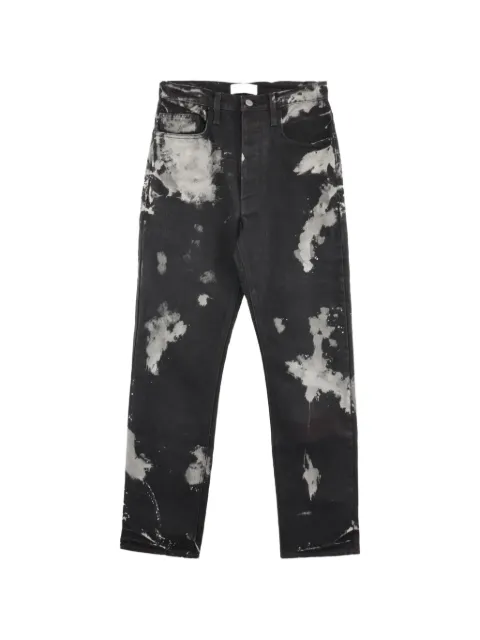 ALEXANDER DIGENOVA bleach-effect straight-leg jeans Black BLEACHSTRAIGHTLEGPANT