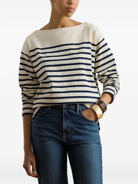Lauren Ralph Lauren striped boat-neck sweatshirt Neutrals 200P09018001