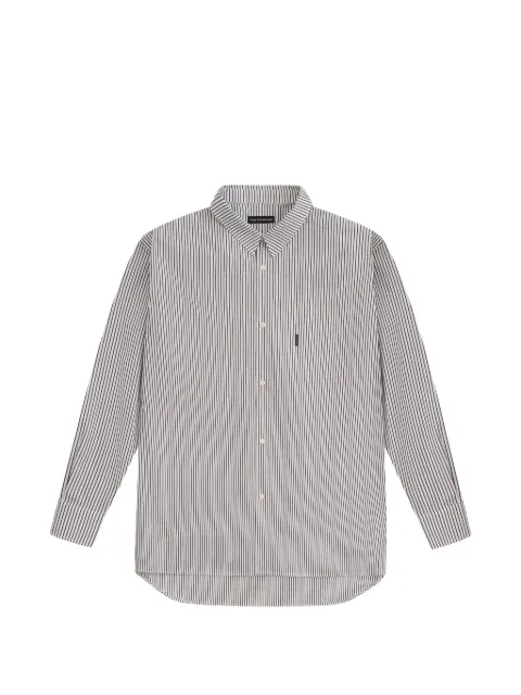 GOSHA RUBCHINSKIY vertical-stripe chest-pocket shirt White SH0704BLACKWHITE