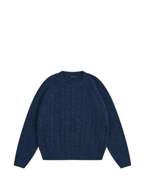 GOSHA RUBCHINSKIY cable-knit flecked sweater Blue KNSW0201NAVY