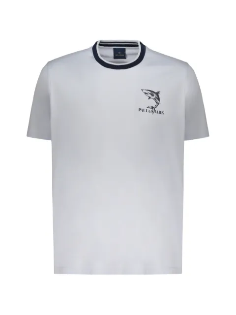 Paul & Shark logo-print crew-neck T-shirt Blue 26411061