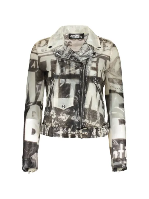 Jeremy Scott graphic-print transparent jacket White A05075922
