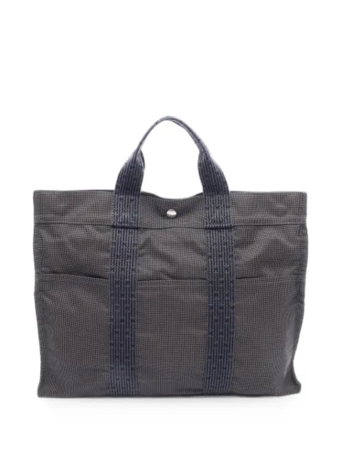 Hermès Pre-Owned 2000s Herline canvas tote bag Grey 1064294