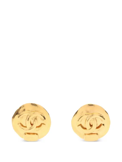 CHANEL Pre-Owned 1986-1988 clip-on-fastening earrings Gold 1056135