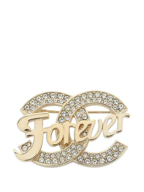 CHANEL Pre-Owned CC Mark Forever brooch Gold 1052413