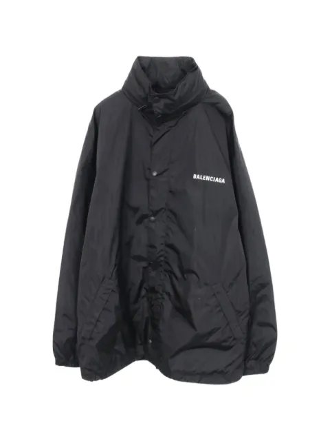 Balenciaga Pre-Owned 2000s logo-print hooded jacket Black 1060861