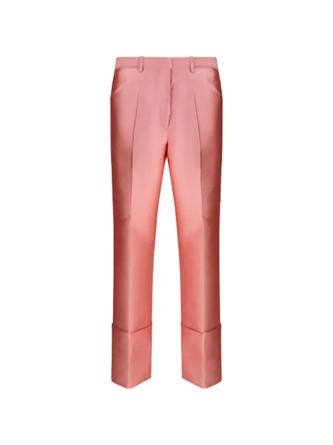 Calvin Klein Eva satin turn-up tailored trousers Pink LV0VY0U411TBR