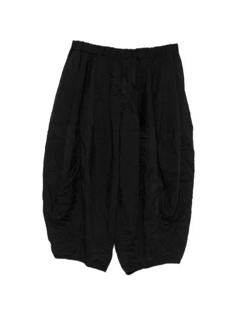 Black Comme Des Garçons crinkled balloon-leg shorts Black 1QP009