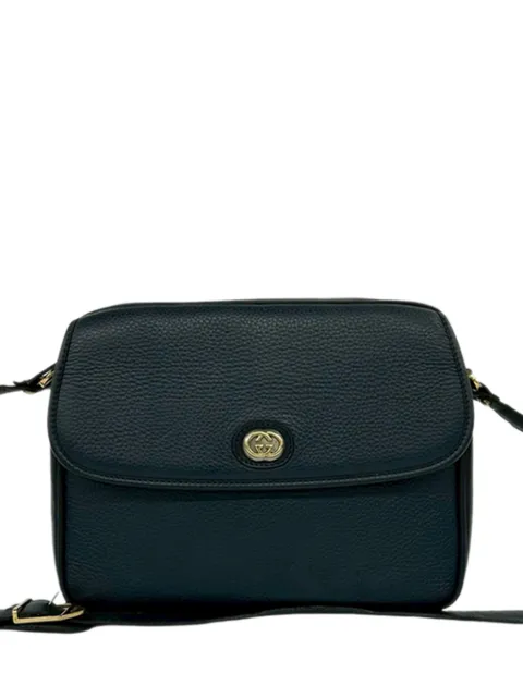 Gucci Pre-Owned 20th Century Leather Interlocking G crossbody bag Blue 5KASWBV9VV9KO84Z