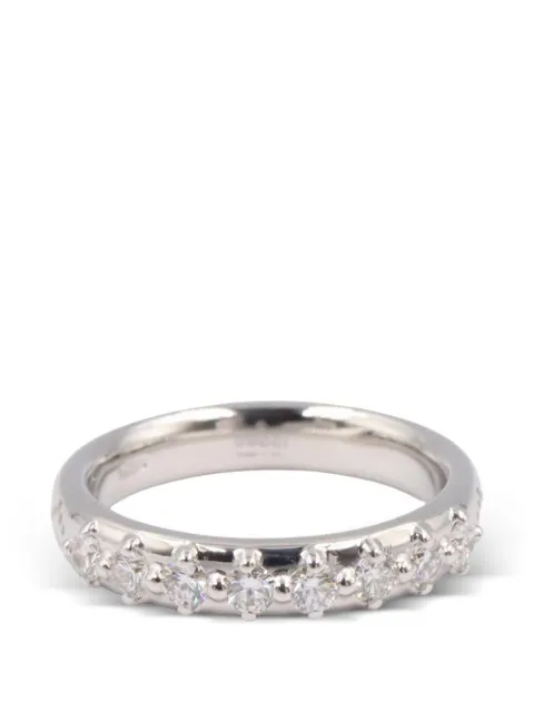 Gucci Pre-Owned 2010s Diamantissima diamond ring Silver 1065560