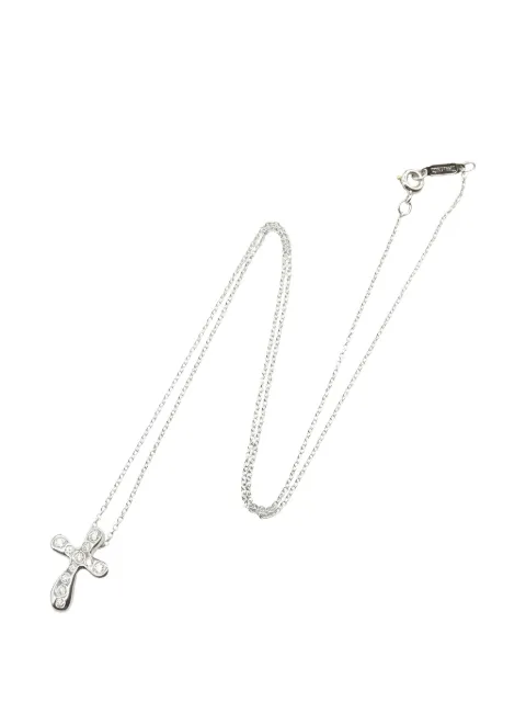 Tiffany & Co. Pre-Owned 2010s Dots Cross diamond necklace Silver 1063952