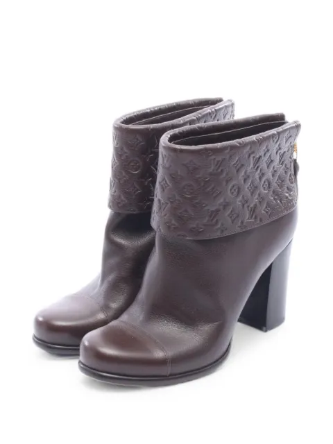 Louis Vuitton Pre-Owned 2000s Monogram-embossed ankle boots Brown 1055884