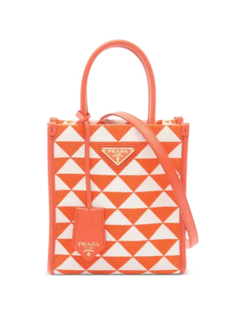 Prada Pre-Owned 2010s mini Symbole tote bag Orange 1065869