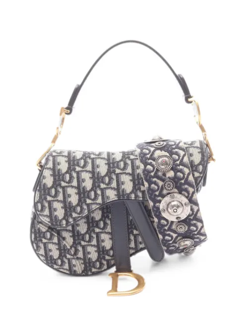 Christian Dior Pre-Owned 2010s Saddle bag Blue 1066425