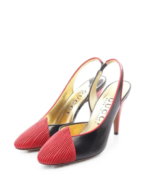 Gucci Pre-Owned 2020s ribbed-toe pumps Black 1061240