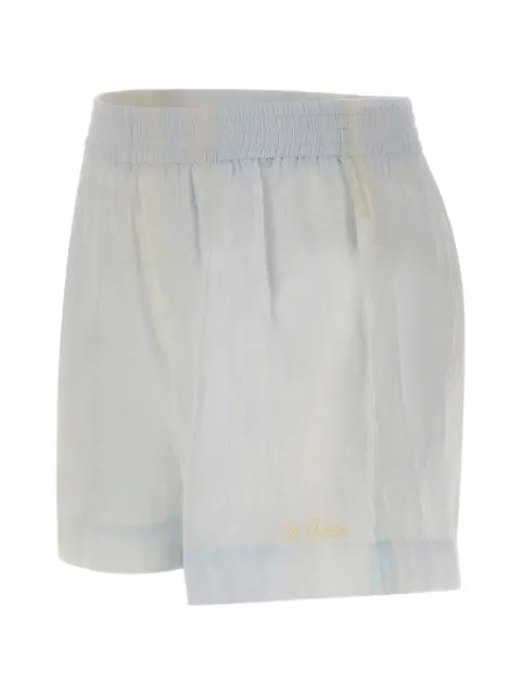 MC2 Saint Barth St. Tropez-print ramie shorts White MEA00200999L