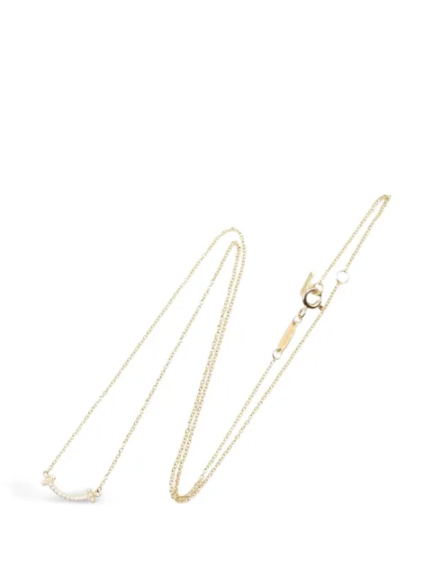 Tiffany & Co. Pre-Owned 2010s mini T-smile diamond necklace Gold 1066245
