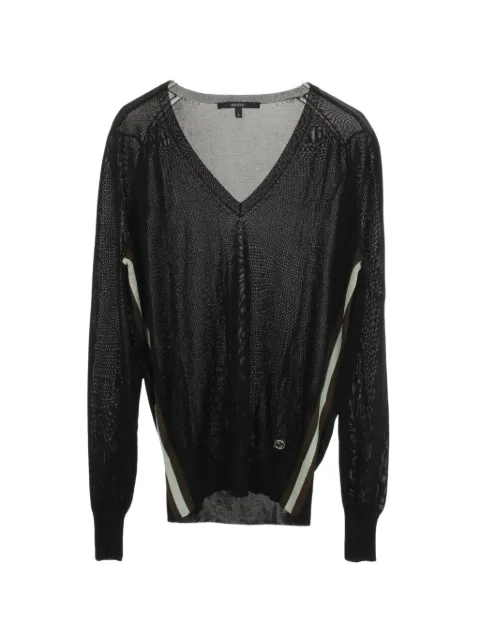 Gucci Pre-Owned 2010s Interlocking G V-neck sweater Black 1057996